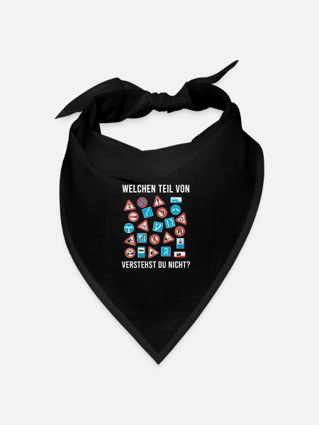 Fahrlehrer Welchen Teil Von Verstehst Du Nicht - Bandana Dreieckstuch - Schwarz