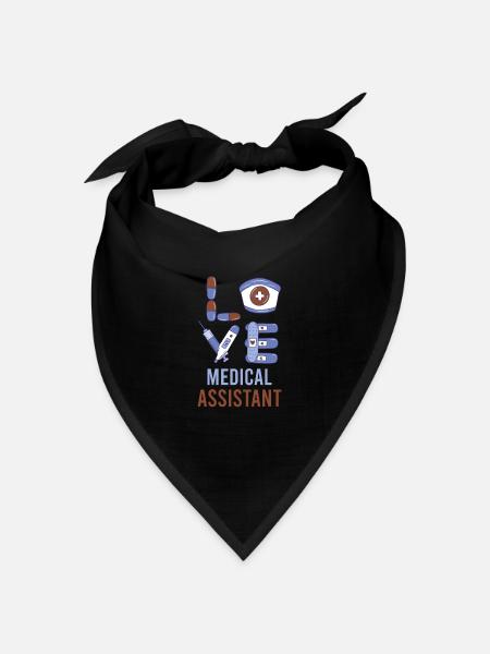 Notfall Krankenschwester Krankenhaus - Bandana Dreieckstuch - Schwarz