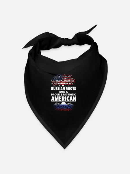 Geboren Russisch Russland Amerikanisch USA - Bandana Dreieckstuch - Schwarz