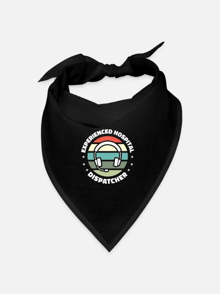 Notruf Leitstelle Einsatzzentrale - Bandana Dreieckstuch - Schwarz