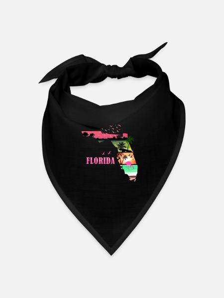 Florida Sunset Sommer - Bandana Dreieckstuch - Schwarz