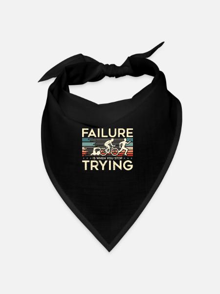 Triathlon Failure Is When You Retro Competition - Bandana Dreieckstuch - Schwarz
