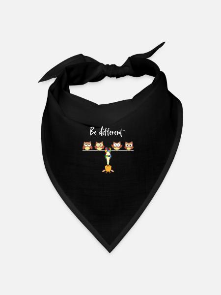 Be Different Giraffe Puzzle Autismus - Bandana Dreieckstuch - Schwarz