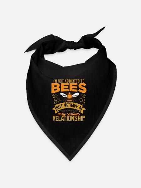 Ich bin nicht süchtig nach Bienen - Bandana Dreieckstuch - Schwarz