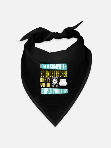 Lustiger Informatiker Spruch, Informatik - Bandana Dreieckstuch - Schwarz