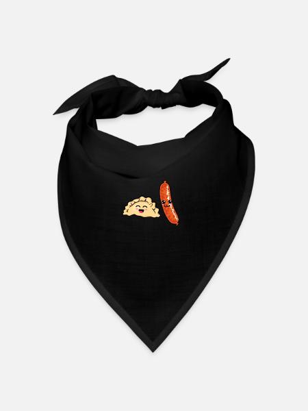 pierogi kielbasa - Bandana Dreieckstuch - Schwarz