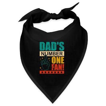 Dad's Number One Fan Daddy's Kid Stolz Auf Den - Bandana Dreieckstuch - Schwarz - Vorne