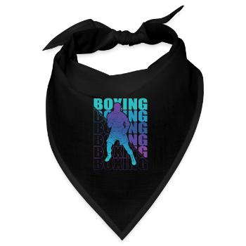 Boxen Martial Arts Boxing Box Club Boxer - Bandana Dreieckstuch - Schwarz - Vorne