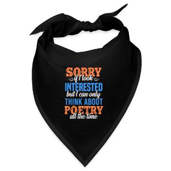 Poesie Buchliebhaber Poeten Buchliebe Bücher - Bandana Dreieckstuch - Schwarz - Vorne