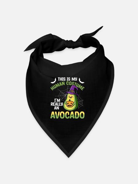 Wirklich Ein Avocado-guacamole-liebhaber Avocados - Bandana Dreieckstuch - Schwarz