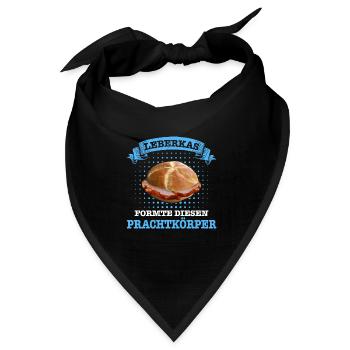 Leberkäs Bayern Leberkas Semmel Fleischkäse - Bandana Dreieckstuch - Schwarz - Vorne