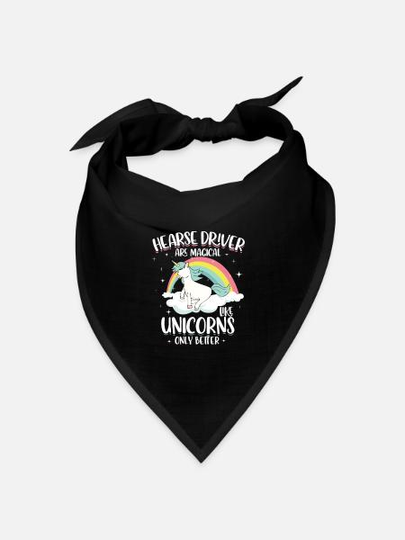 Leichenwagenfahrer sind magisch wie nur Einhörner - Bandana Dreieckstuch - Schwarz