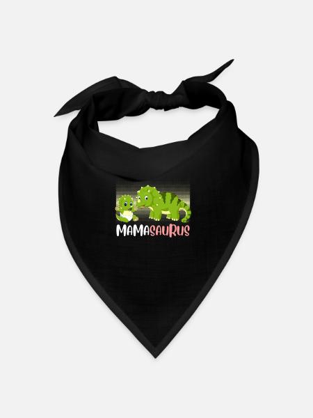 Mamasaurus Muttertag Mama Dinosaurier Mom - Bandana Dreieckstuch - Schwarz