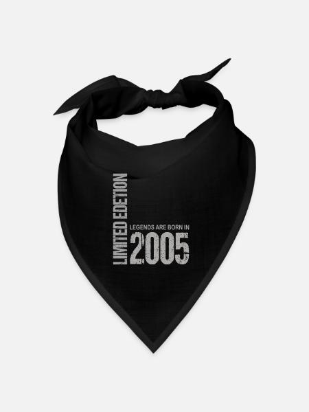 18. Geburtstag Junge Mädchen 18 Jahre 2005 Lustig - Bandana Dreieckstuch - Schwarz
