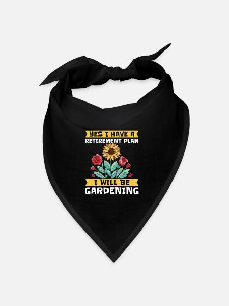 Hobbygärtner Garten Ruhestand Gärtnerischer Opa - Bandana Dreieckstuch - Schwarz