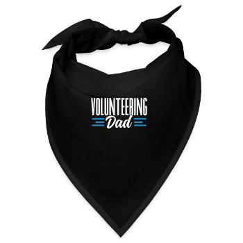 Ehrenamtlicher Vater Freiwillig Freiwilliger Beruf - Bandana Dreieckstuch - Schwarz - Vorne
