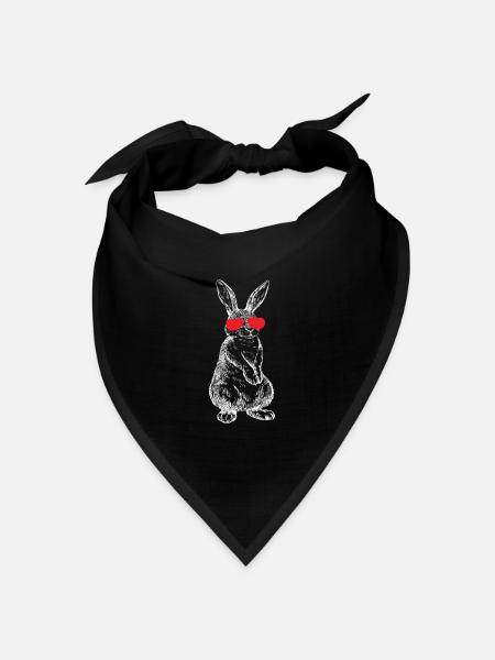 Osterhase Sonnenbrille Ostern Kinder - Bandana Dreieckstuch - Schwarz