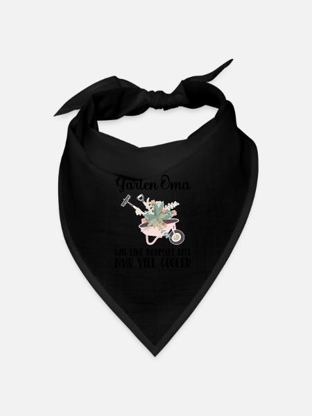 Garten Oma Gärtnern Geschenk - Bandana Dreieckstuch - Schwarz