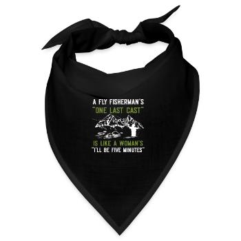 Fliegenfischer-design Für - Bandana Dreieckstuch - Schwarz - Vorne
