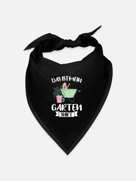 Garten Pflanze Gartenarbeit Geschenk - Bandana Dreieckstuch - Schwarz