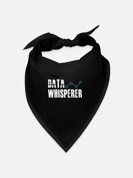 Data Whisperer Science Analyst Software Engineer - Bandana Dreieckstuch - Schwarz