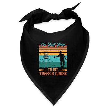 Frisbee Spieler Disc Golf Frisbee Wettbewerb - Bandana Dreieckstuch - Schwarz - Vorne