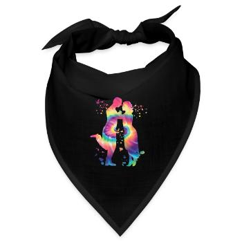 Argentinischer Tango Tanzen Milonga Vals - Bandana Dreieckstuch - Schwarz - Vorne