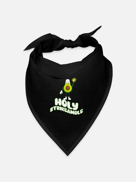 Heilige Strikeamole Baseball Softball Avocado - Bandana Dreieckstuch - Schwarz