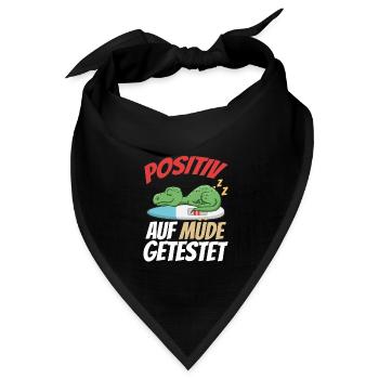 Positiv Auf Müde Getestet T-Rex - Bandana Dreieckstuch - Schwarz - Vorne