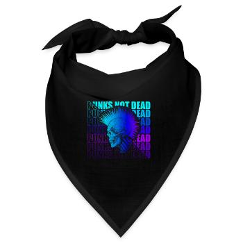 Punk Rock Pogo Anarchie Punks Punk Rocker Punk - Bandana Dreieckstuch - Schwarz - Vorne
