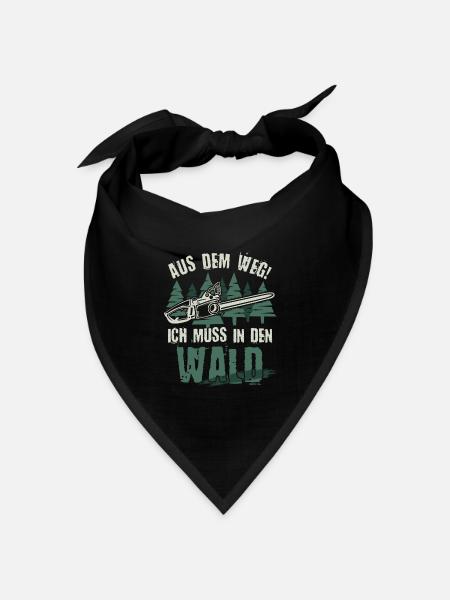 Aus dem Weg ich muss in den Wald - Bandana Dreieckstuch - Schwarz