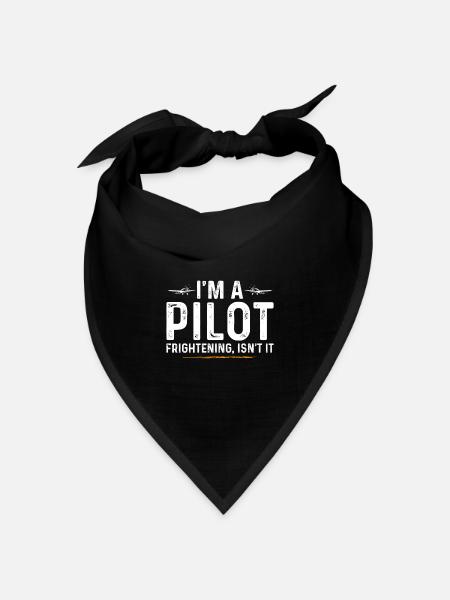 Funny Aviator saying - Bandana Dreieckstuch - Schwarz