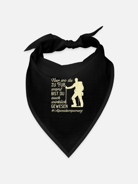 Alpenwanderung Für Alpenüberquerer Wandern MTB - Bandana Dreieckstuch - Schwarz