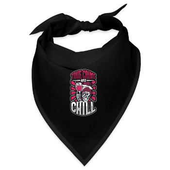 True Crime Murder Spy Crime Interest Gift Idea - Bandana Dreieckstuch - Schwarz - Vorne