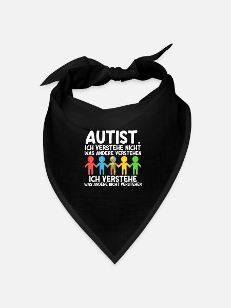 Autismus Autist Autisten - Bandana Dreieckstuch - Schwarz