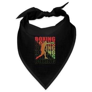Boxen Martial Arts Boxing Box Club Boxer - Bandana Dreieckstuch - Schwarz - Vorne