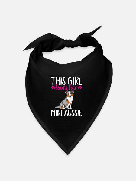 Miniature Australian Shepherd - Bandana Dreieckstuch - Schwarz