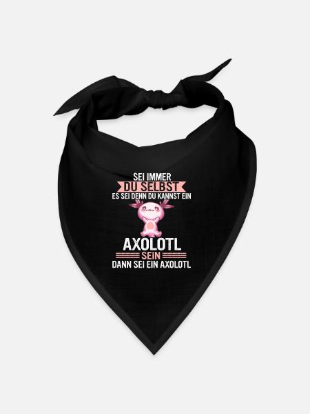 Axolotl Schwanzlurch Axolotls - Bandana Dreieckstuch - Schwarz