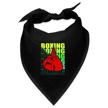 Boxen Martial Arts Boxing Box Club Boxer - Bandana Dreieckstuch - Schwarz - Vorne