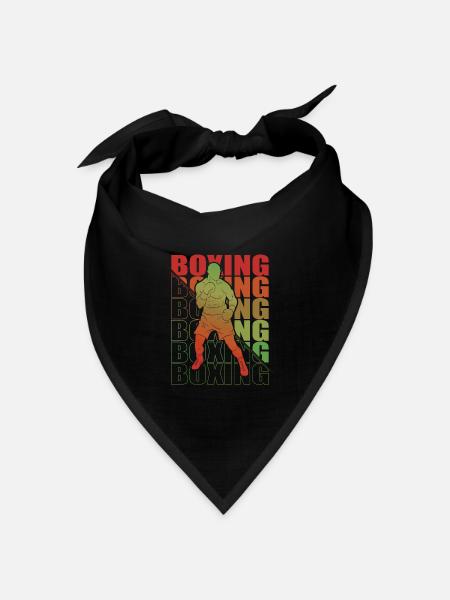 Boxen Martial Arts Boxing Box Club Boxer - Bandana Dreieckstuch - Schwarz