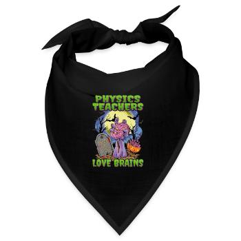 Physiklehrer Zombie Hand Halloween - Bandana Dreieckstuch - Schwarz - Vorne