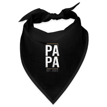 Papa 2023 - Bandana Dreieckstuch - Schwarz - Vorne