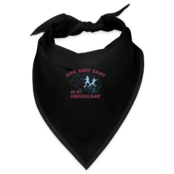 Fußballzubehör Geschenkidee Fußballfan - Bandana Dreieckstuch - Schwarz - Vorne
