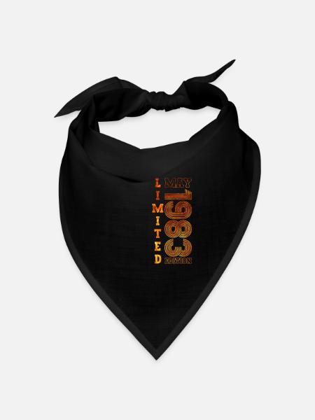 40. Geburtstag Mann Original Mai Jahrgang 1983 - Bandana Dreieckstuch - Schwarz