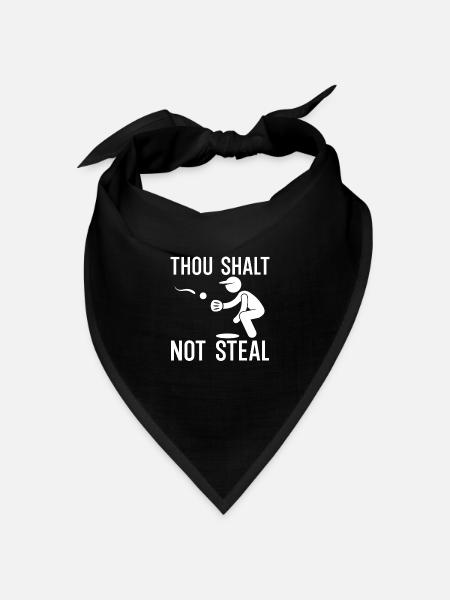 Du sollst nicht stehlen - Bandana Dreieckstuch - Schwarz