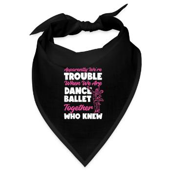 Ballet Dancer Dance Girl Ballerina - Bandana Dreieckstuch - Schwarz - Vorne