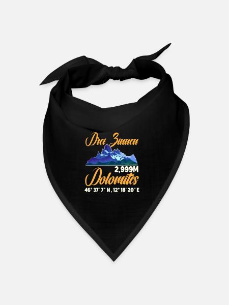 Drei Zinnen Dolomiten Kletterer - Bandana Dreieckstuch - Schwarz
