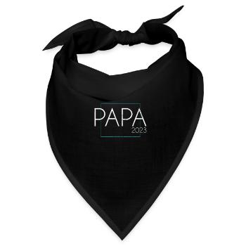 Papa 2023 - Bandana Dreieckstuch - Schwarz - Vorne