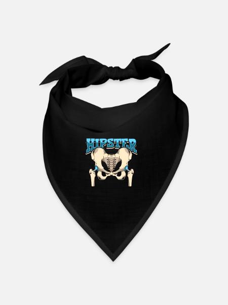 Hipster - Neue Hüfte - Bandana Dreieckstuch - Schwarz