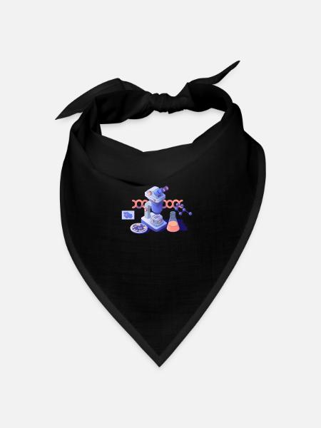Biologie Biologe Mikroskop - Bandana Dreieckstuch - Schwarz